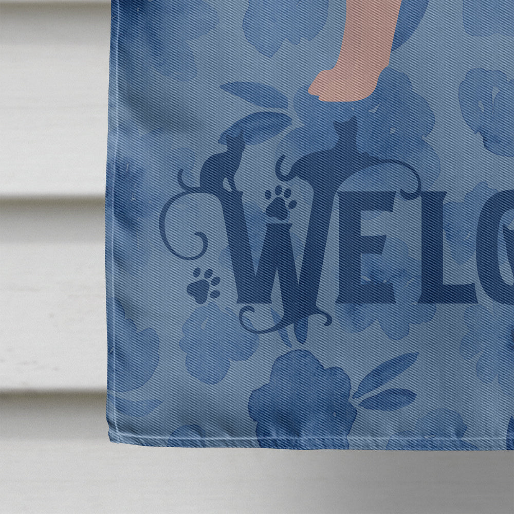 Lykoi #3 Cat Welcome Flag Canvas House Size CK4913CHF