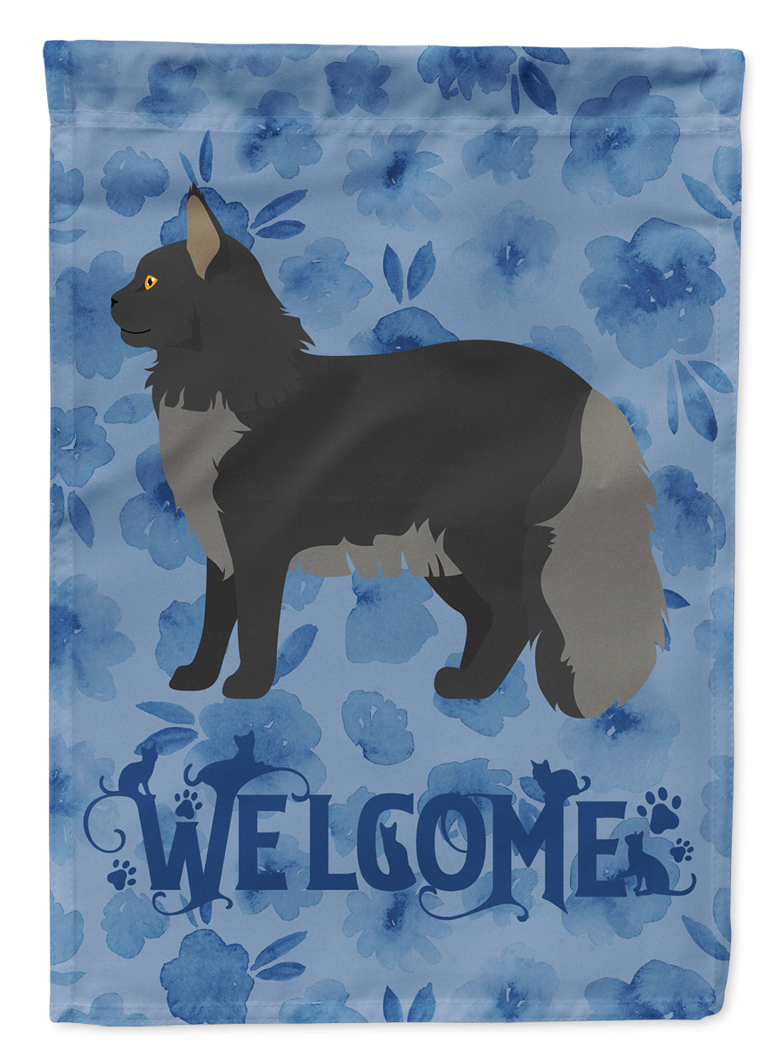 Maine Coon #2 Cat Welcome Flag Canvas House Size CK4915CHF