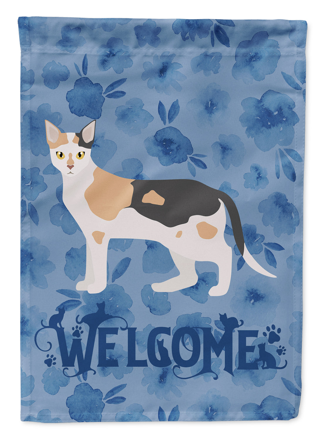 Malayan #1 Cat Welcome Flag Canvas House Size CK4916CHF