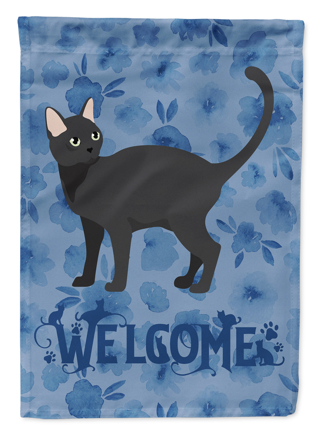Malayan #2 Cat Welcome Flag Canvas House Size CK4917CHF