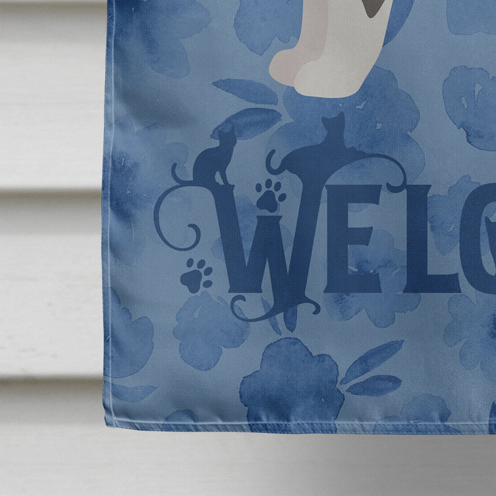 Manx #1 Cat Welcome Flag Canvas House Size CK4918CHF