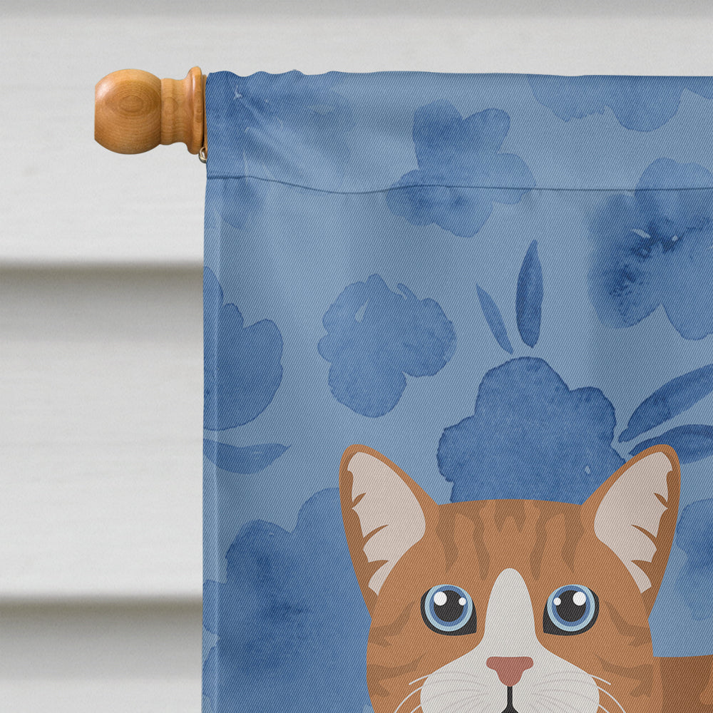 Manx #2 Cat Welcome Flag Canvas House Size CK4919CHF  the-store.com.
