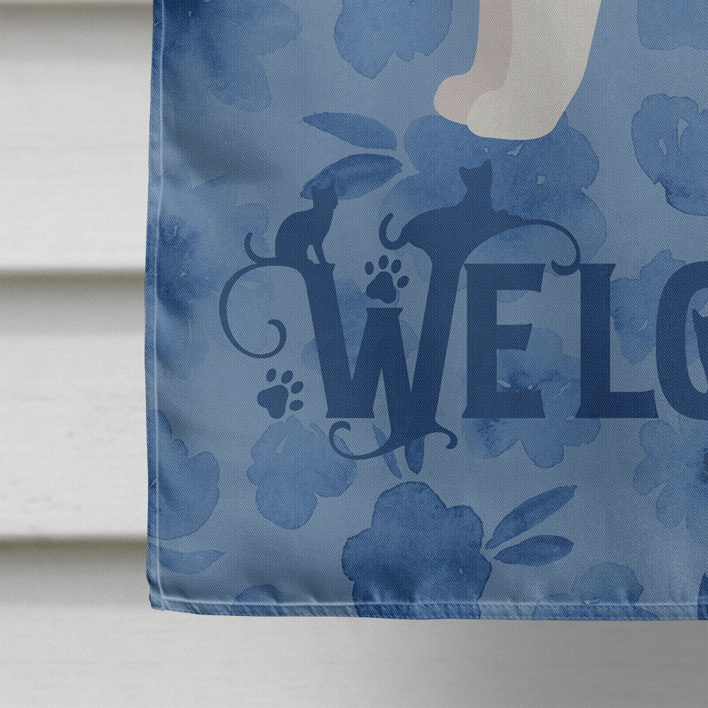Manx #3 Cat Welcome Flag Canvas House Size CK4920CHF  the-store.com.