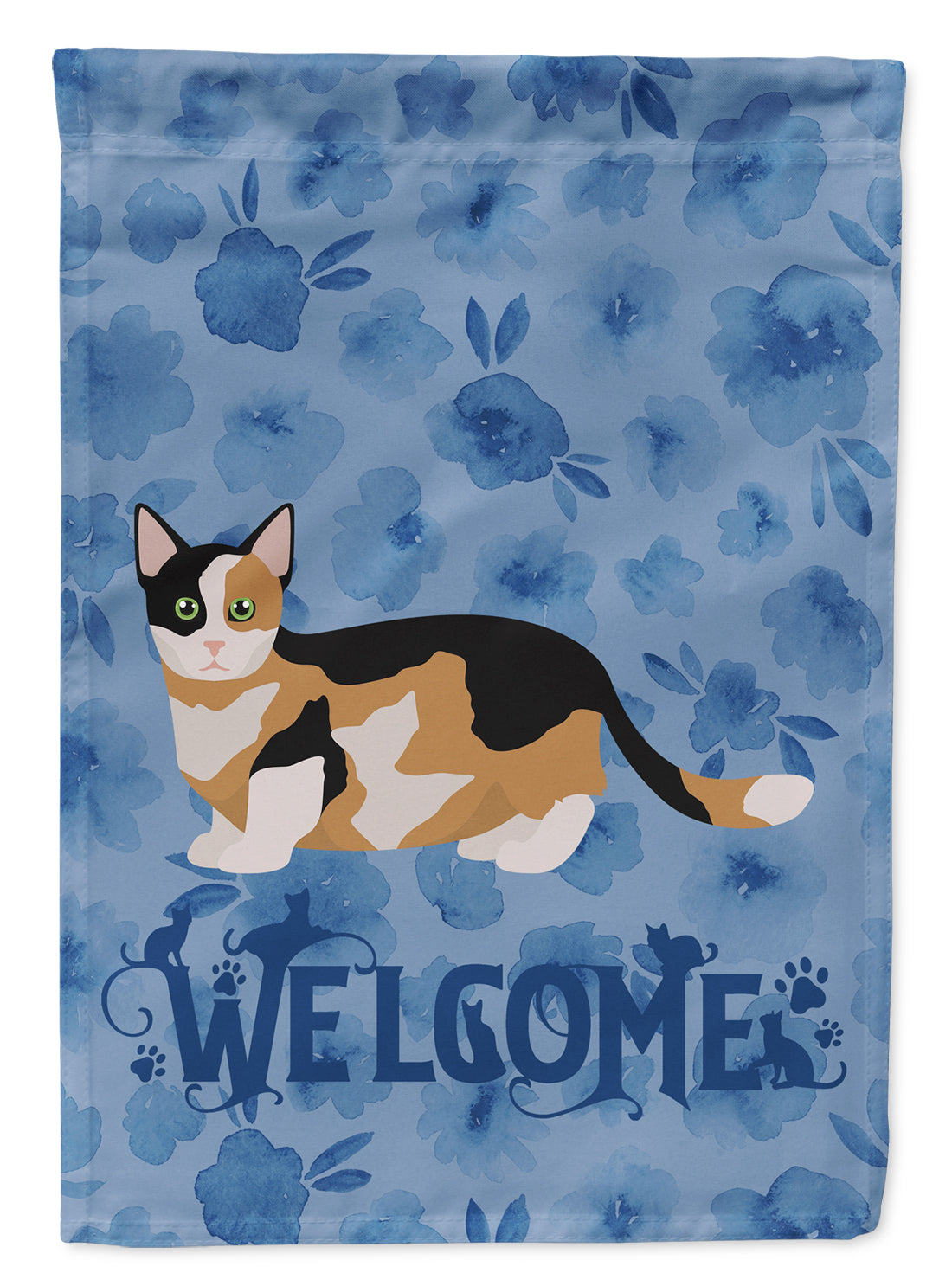 Munchkin Cat Welcome Flag Canvas House Size CK4922CHF  the-store.com.