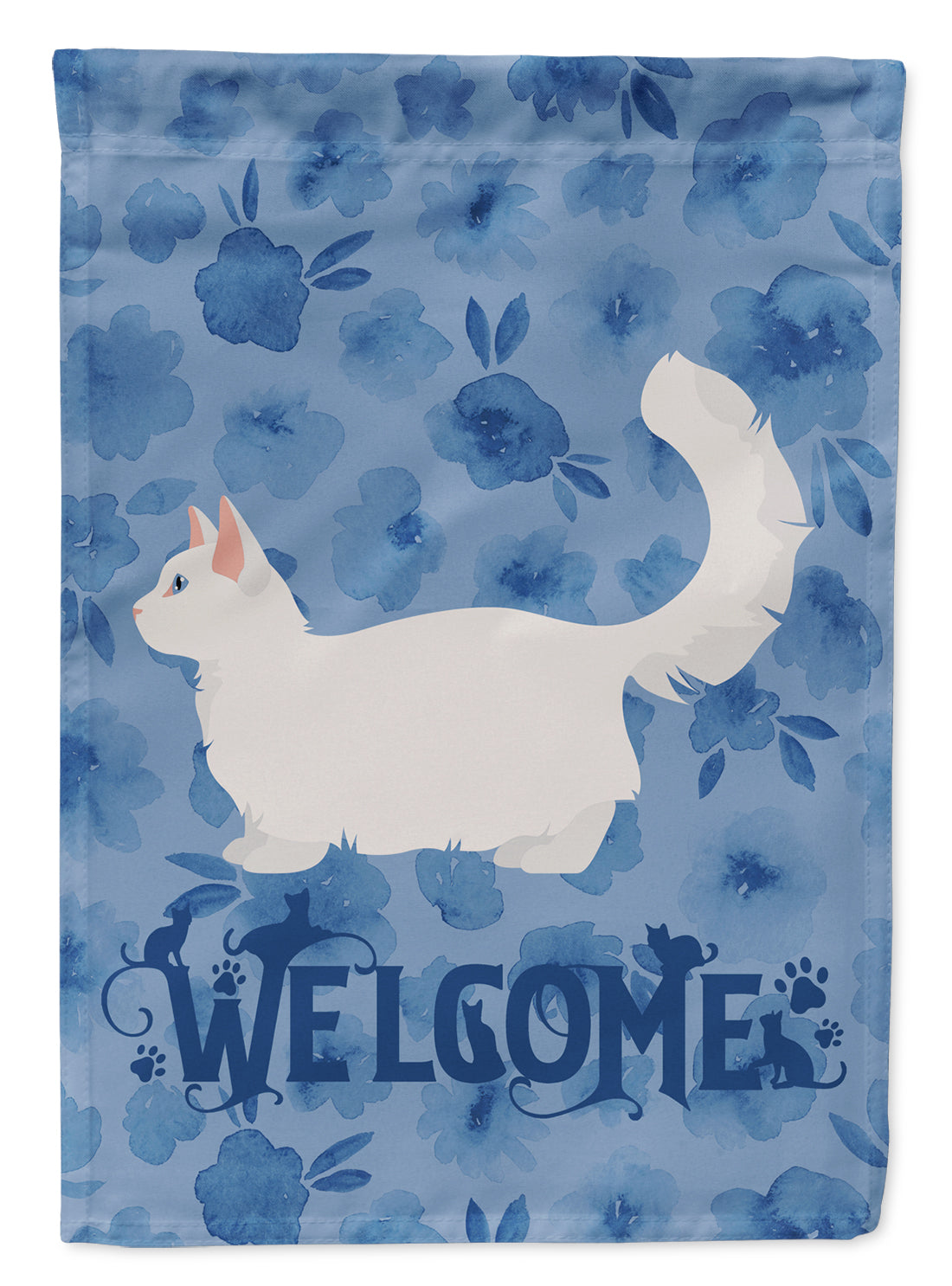 Munchkin #2 Cat Welcome Flag Canvas House Size CK4923CHF