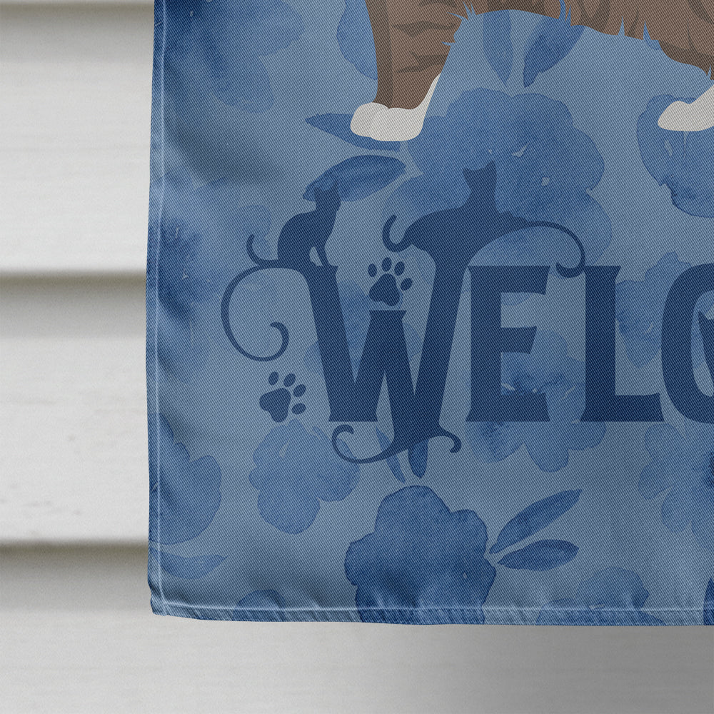 Norwegian Forest Cat Welcome Flag Canvas House Size CK4930CHF