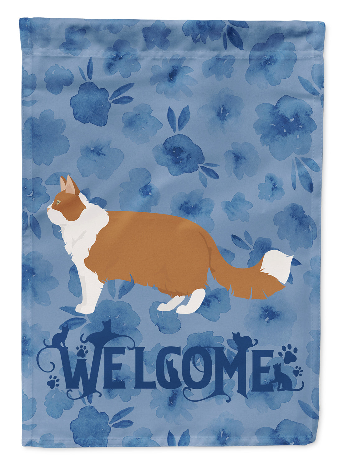 Norwegian Forest #2 Cat Welcome Flag Canvas House Size CK4931CHF