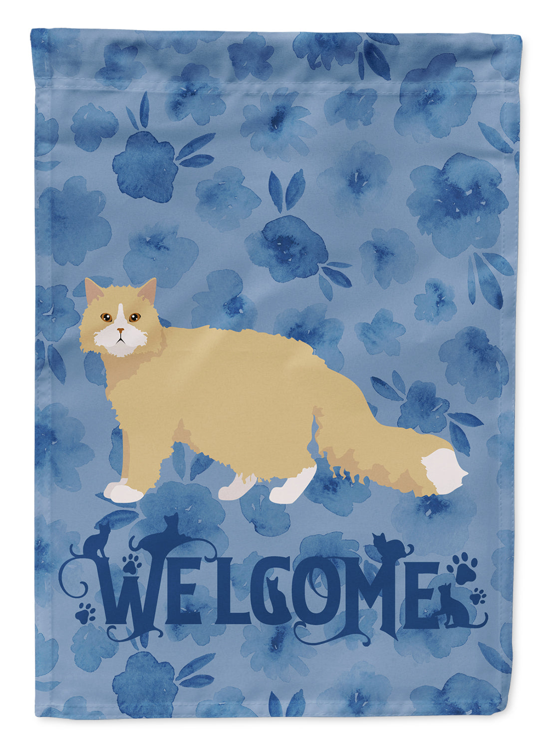 Oregon Rex Cat Welcome Flag Canvas House Size CK4934CHF