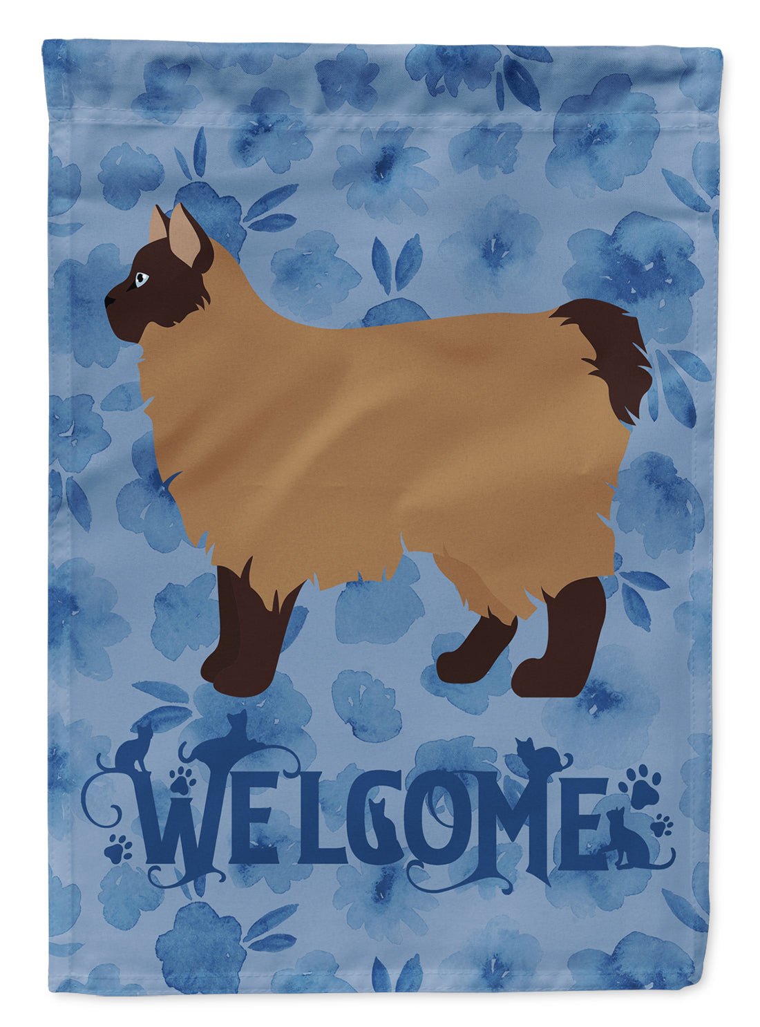 Owyhee Bob #2 Cat Welcome Flag Canvas House Size CK4942CHF