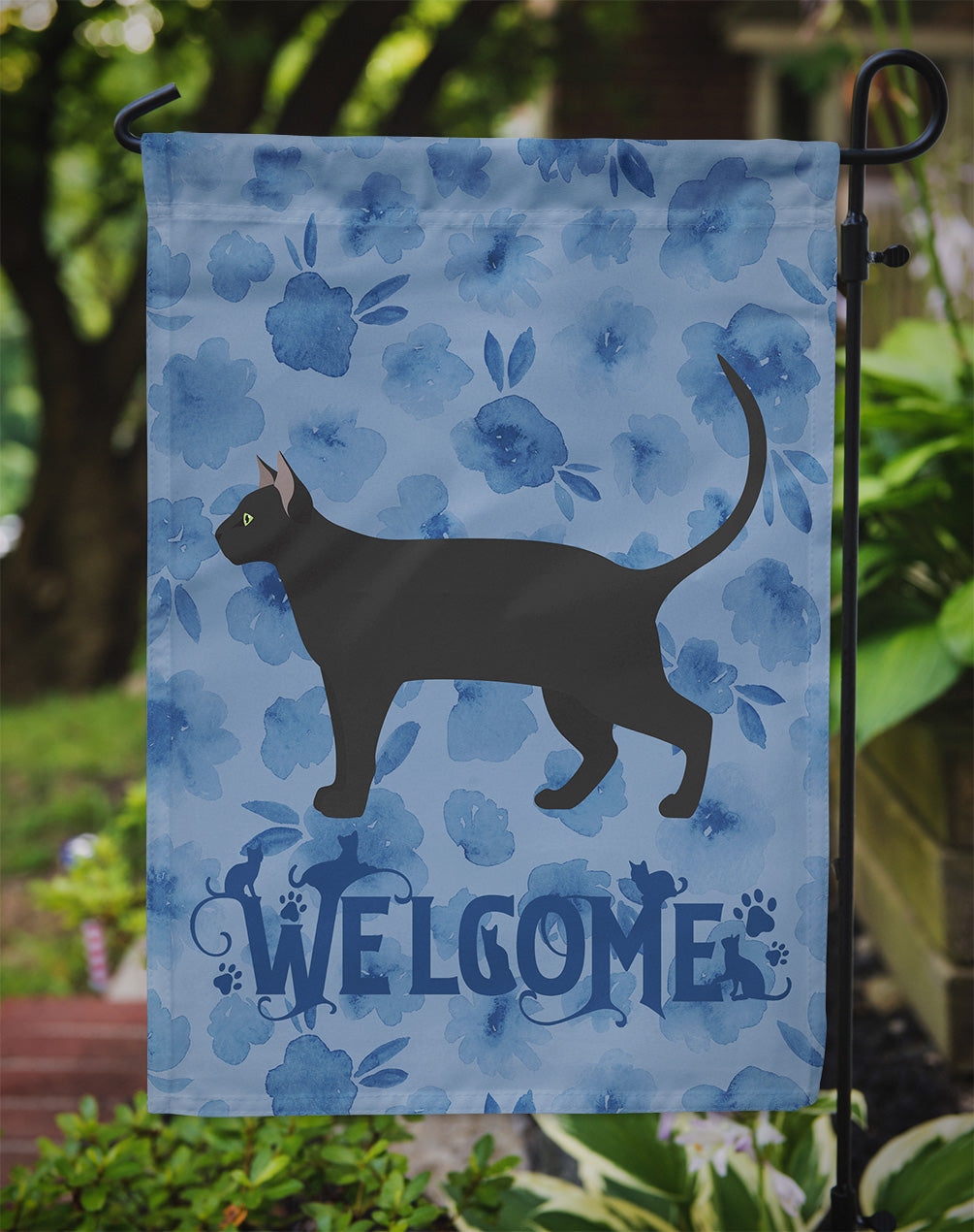 Pantherette Cat Welcome Flag Garden Size CK4943GF  the-store.com.