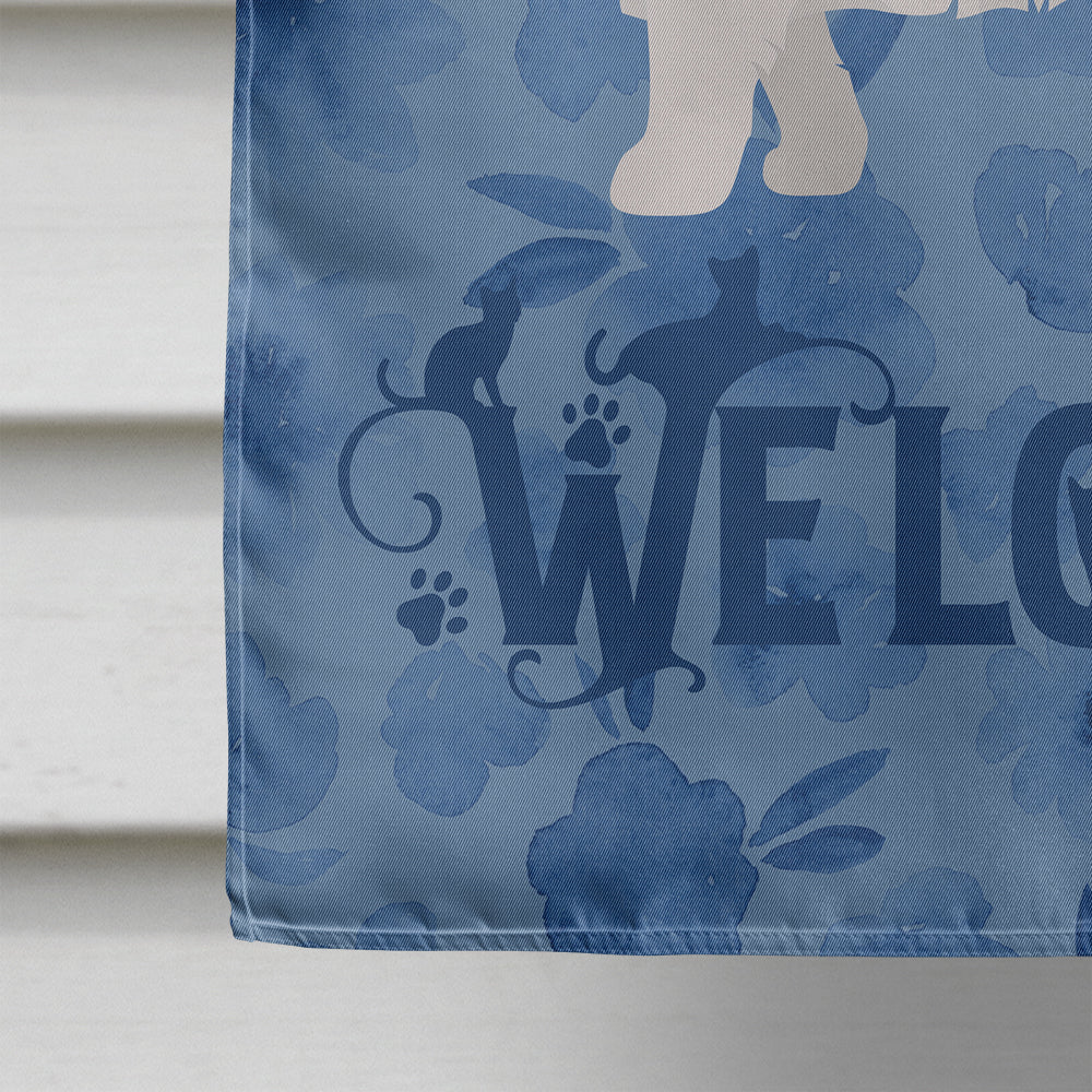 Ragamuffin #1 Cat Welcome Flag Canvas House Size CK4956CHF