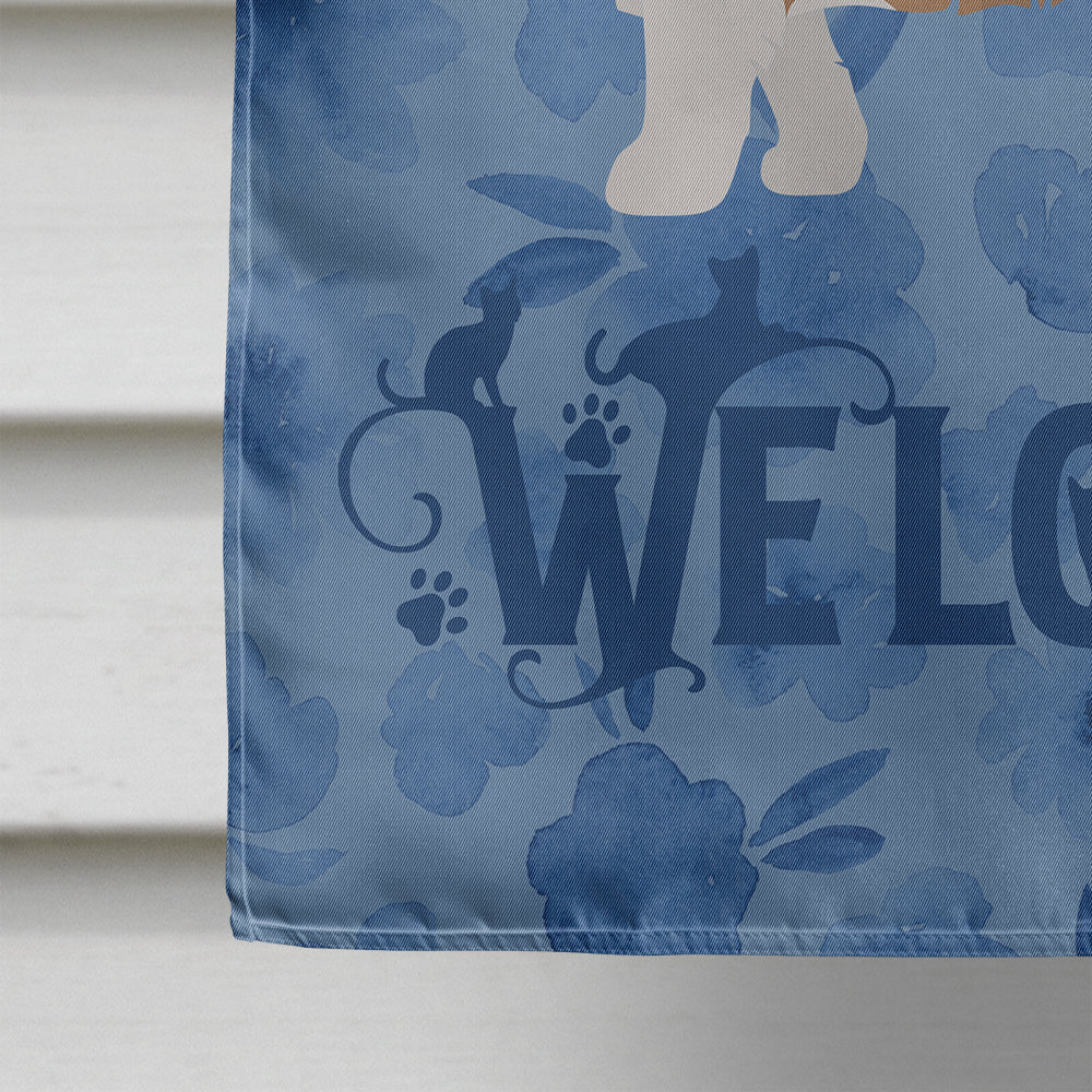 Ragamuffin #2 Cat Welcome Flag Canvas House Size CK4957CHF