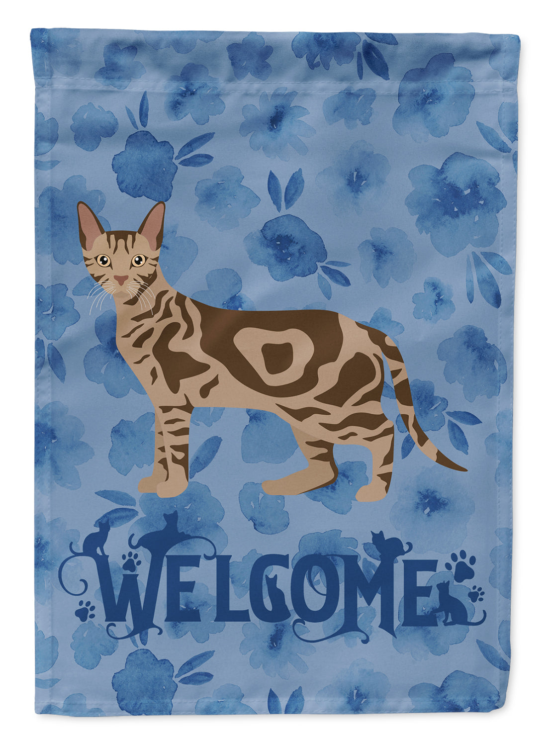 Sokoke Cat Welcome Flag Canvas House Size CK4986CHF  the-store.com.
