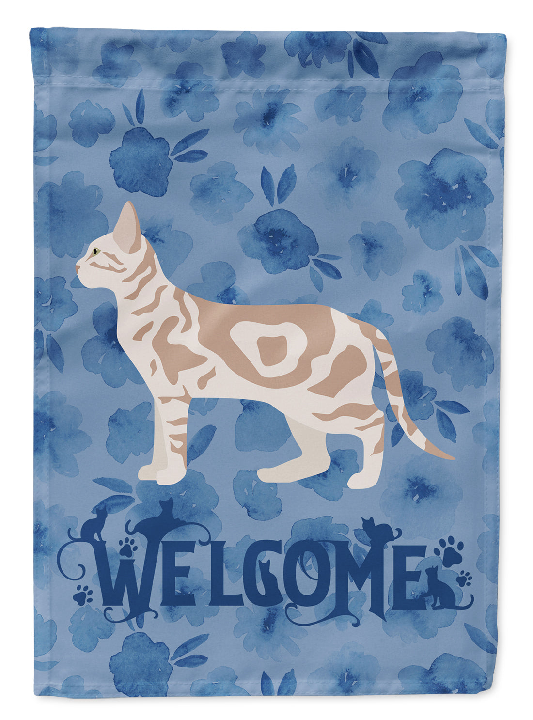 Sokoke #2 Cat Welcome Flag Canvas House Size CK4987CHF