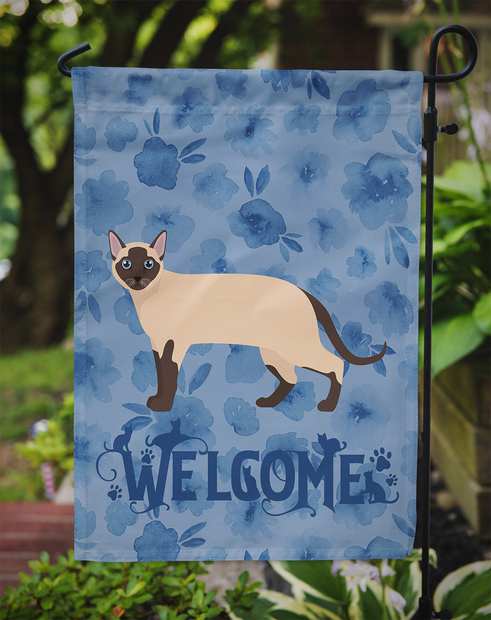 Tonkinese Cat Welcome Flag Garden Size CK4995GF  the-store.com.