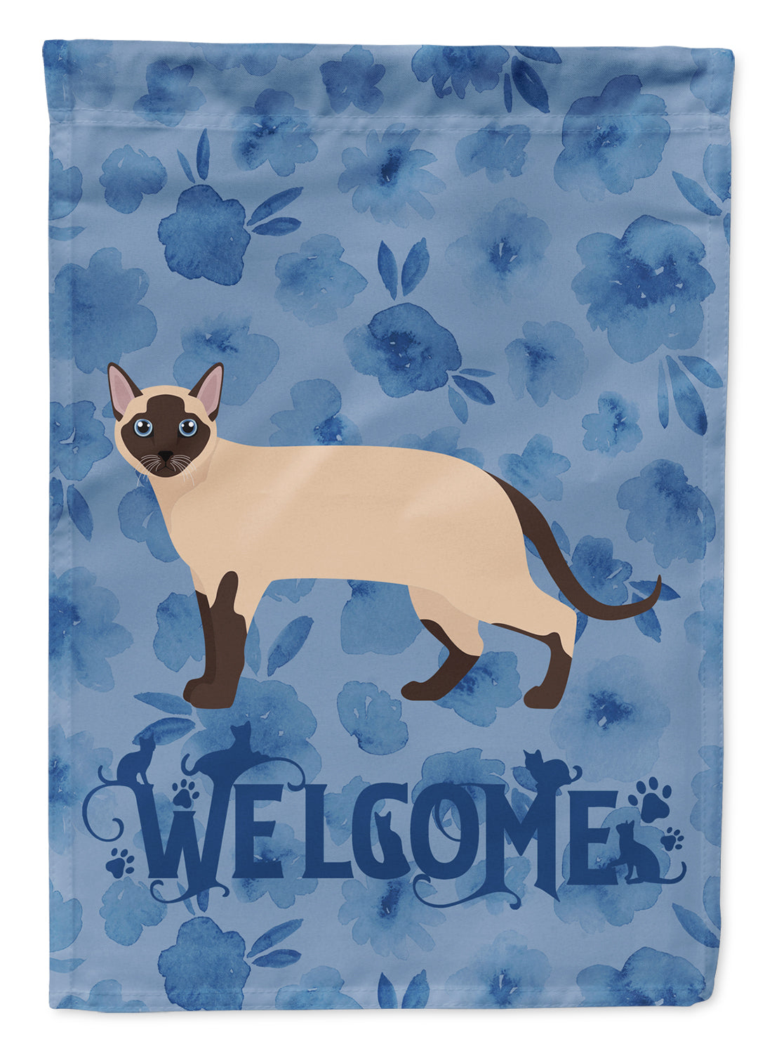 Tonkinese Cat Welcome Flag Garden Size CK4995GF  the-store.com.