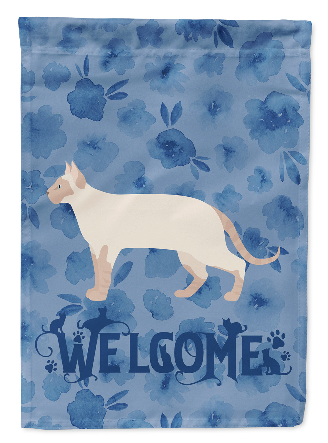 Tonkinese #2 Cat Welcome Flag Canvas House Size CK4996CHF  the-store.com.