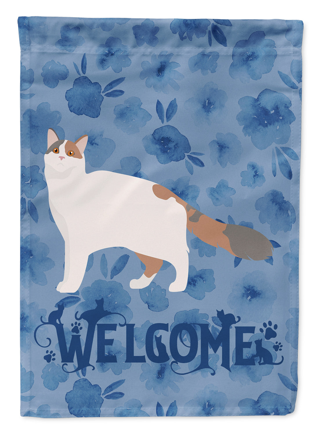 Turkish Van #2 Cat Welcome Flag Canvas House Size CK5000CHF