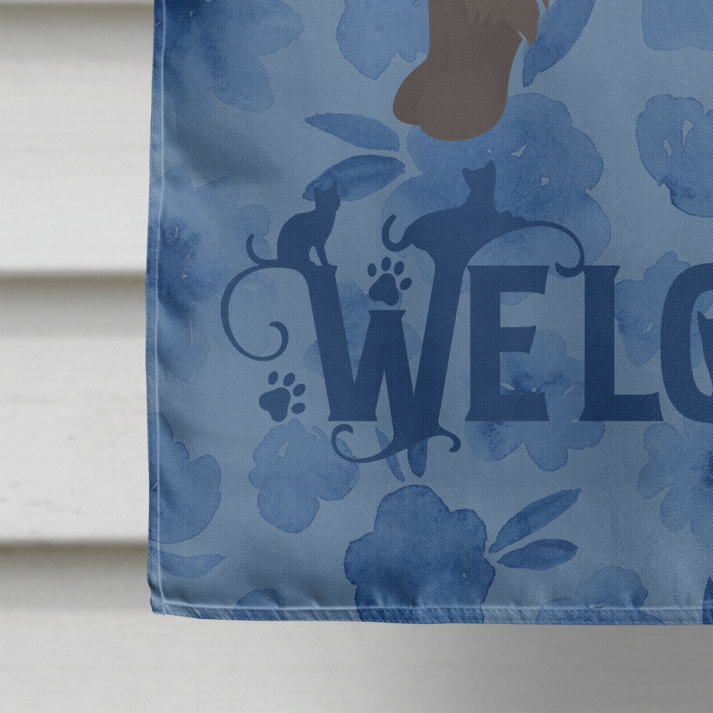 York Chocolate #2 Cat Welcome Flag Canvas House Size CK5004CHF  the-store.com.
