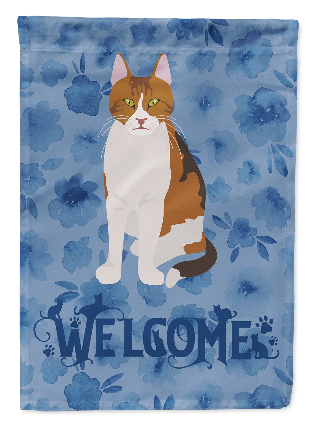 Aegean Cat Welcome Flag Canvas House Size CK5006CHF  the-store.com.