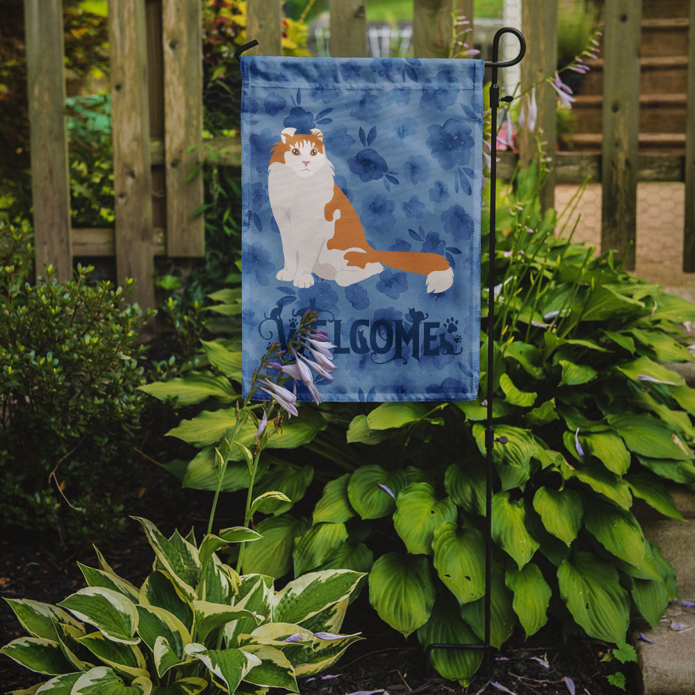American Curl Cat Welcome Flag Garden Size CK5007GF  the-store.com.