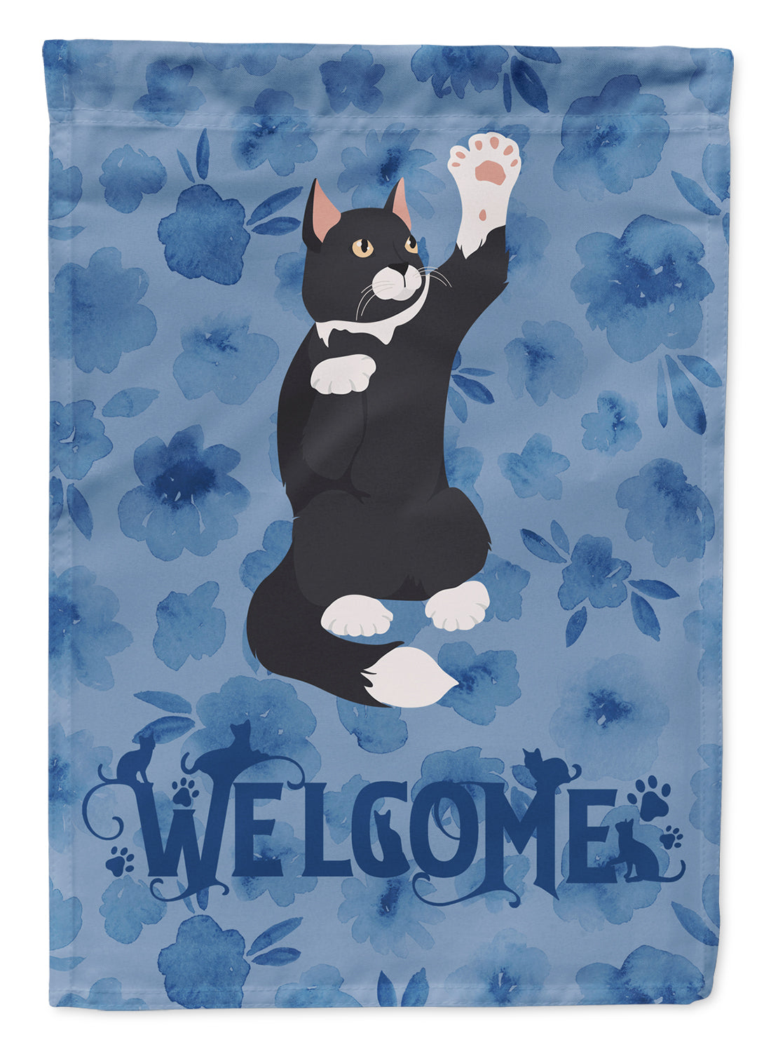 American Polydactyl Cat Welcome Flag Canvas House Size CK5008CHF  the-store.com.