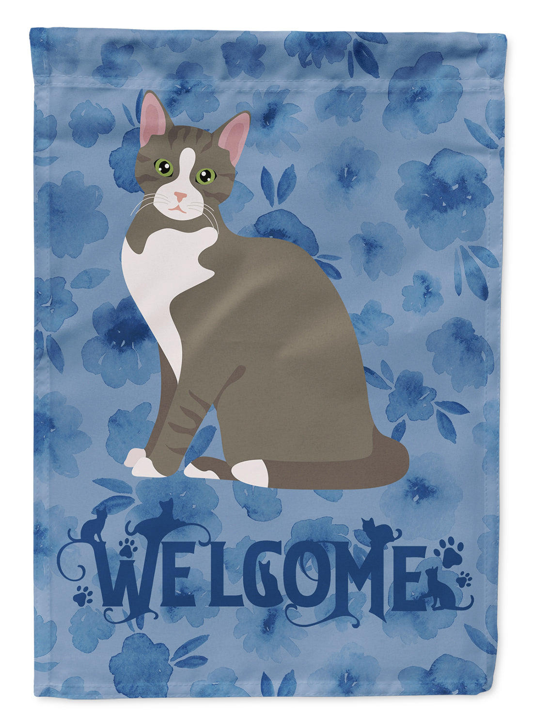 Brazilian Shorthair Cat Welcome Flag Canvas House Size CK5015CHF