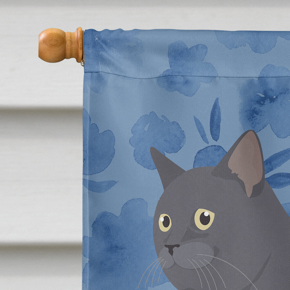 British Shorthair Cat Welcome Flag Canvas House Size CK5017CHF