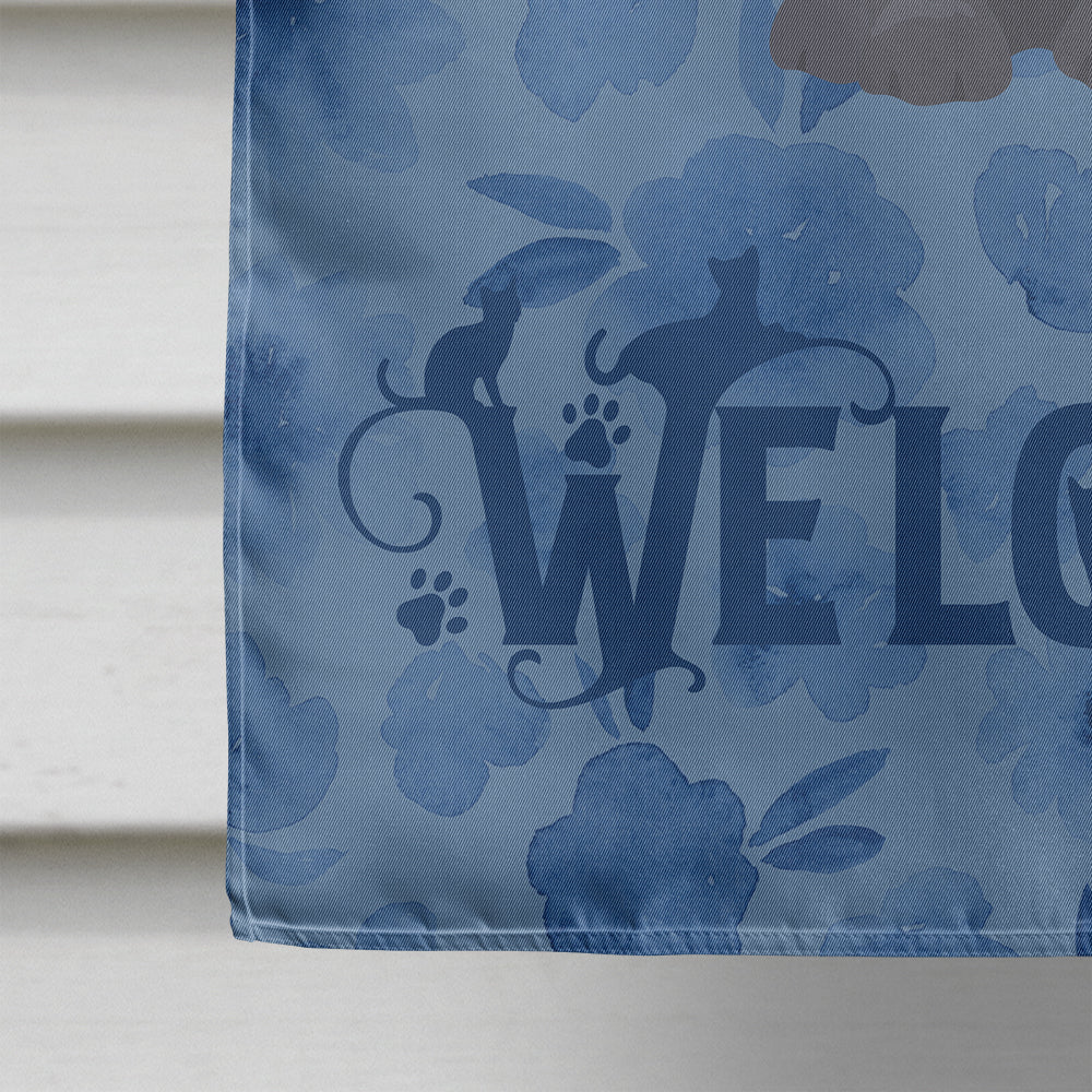 British Shorthair #2 Cat Welcome Flag Canvas House Size CK5018CHF  the-store.com.