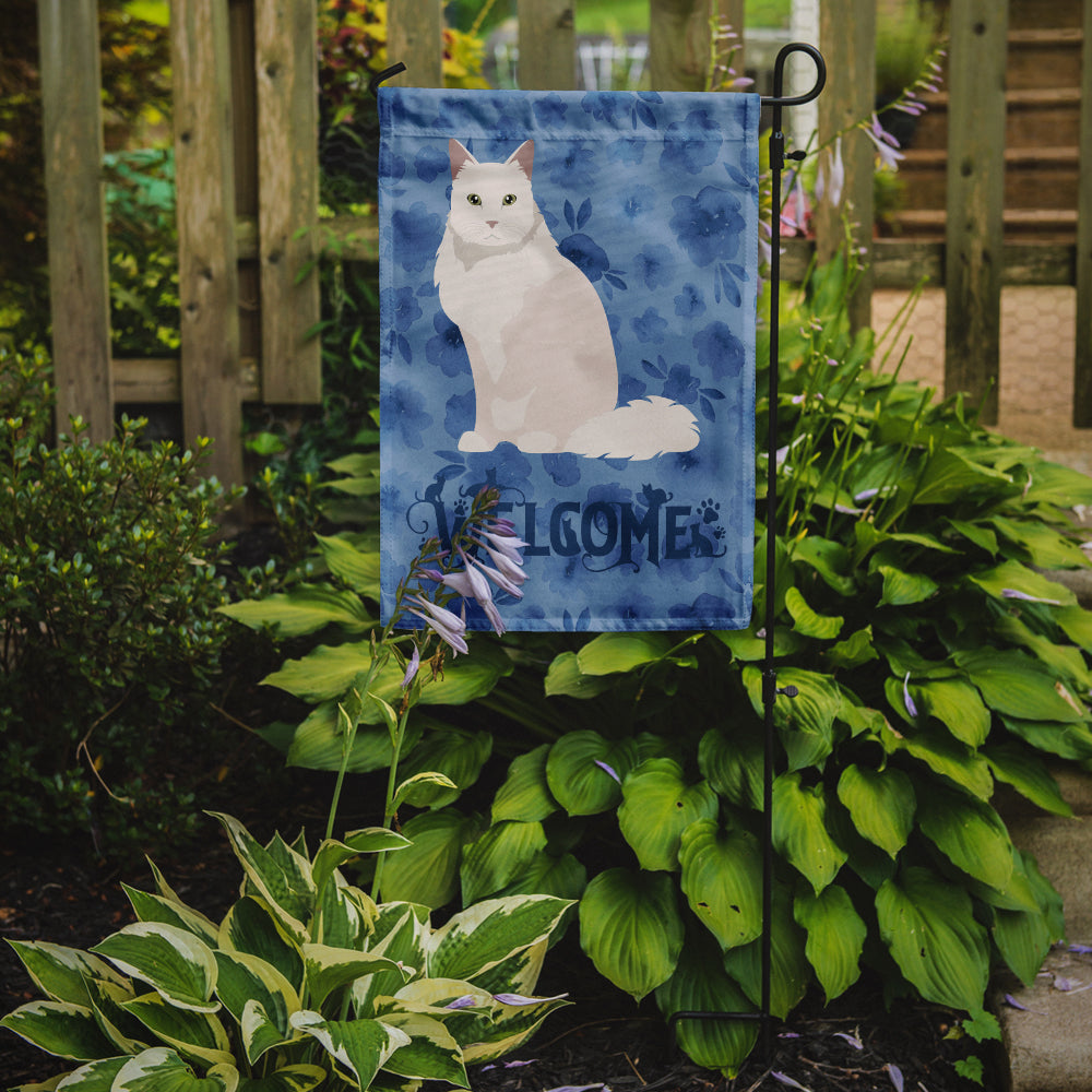 Chantilly Tiffany Cat Welcome Flag Garden Size CK5023GF  the-store.com.