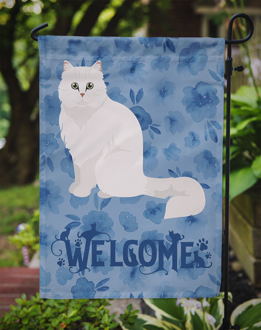 Chinchilla Persian Longhair Cat Welcome Flag Garden Size CK5024GF  the-store.com.