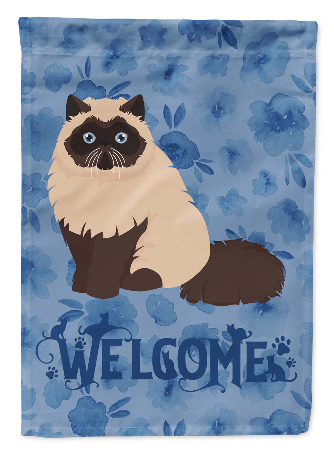 Colorpoint Persian Hymalayan Cat Welcome Flag Canvas House Size CK5025CHF  the-store.com.