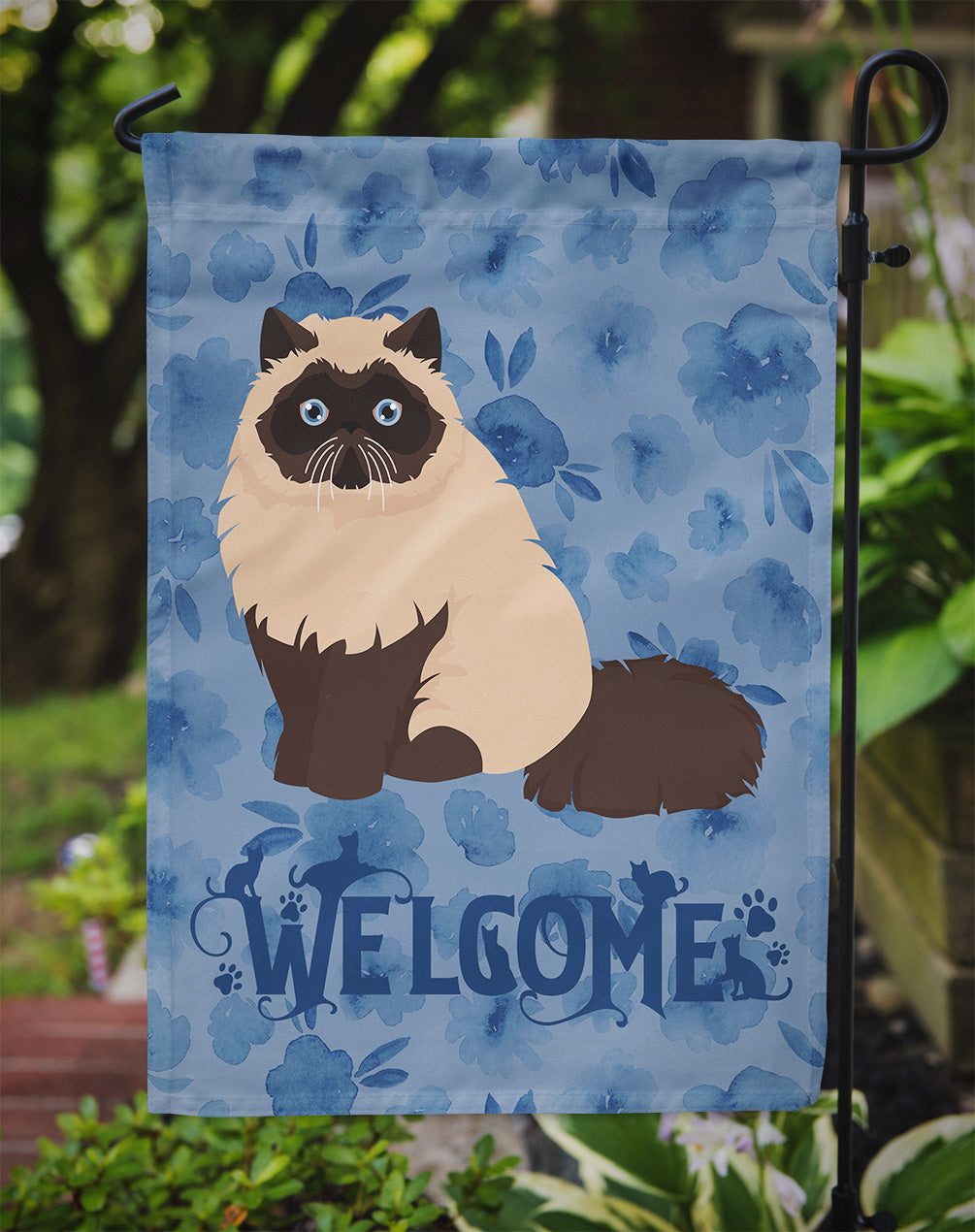 Colorpoint Persian Hymalayan Cat Welcome Flag Garden Size CK5025GF