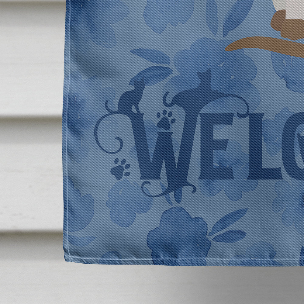 Colorpoint Shorthair Cat Welcome Flag Canvas House Size CK5027CHF  the-store.com.