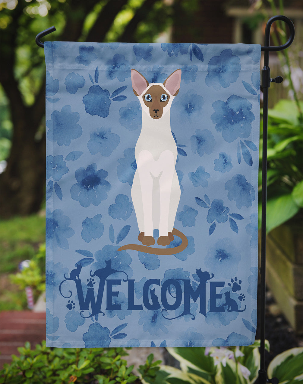 Colorpoint Shorthair Cat Welcome Flag Garden Size CK5027GF  the-store.com.