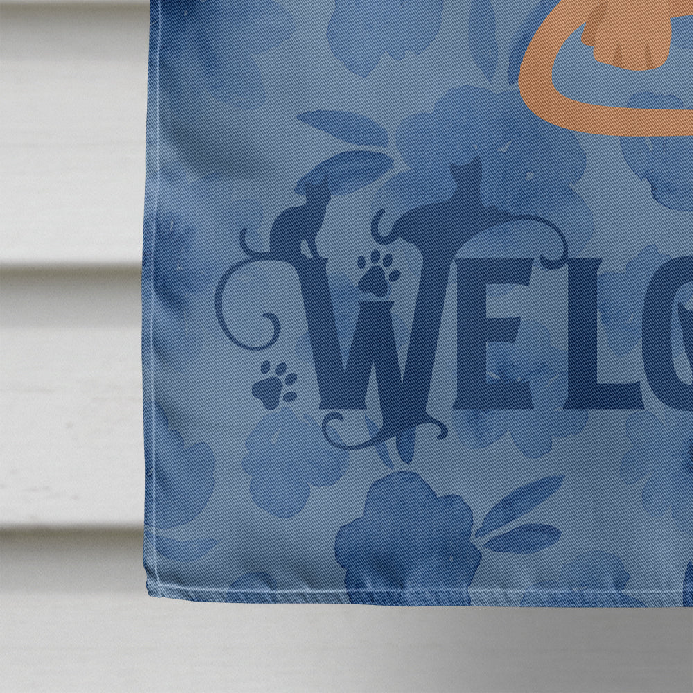 Devon Rex #1 Cat Welcome Flag Canvas House Size CK5028CHF  the-store.com.