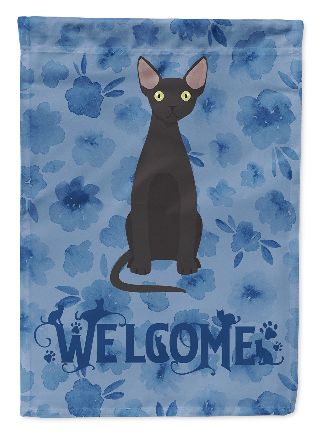 Devon Rex #3 Cat Welcome Flag Canvas House Size CK5030CHF