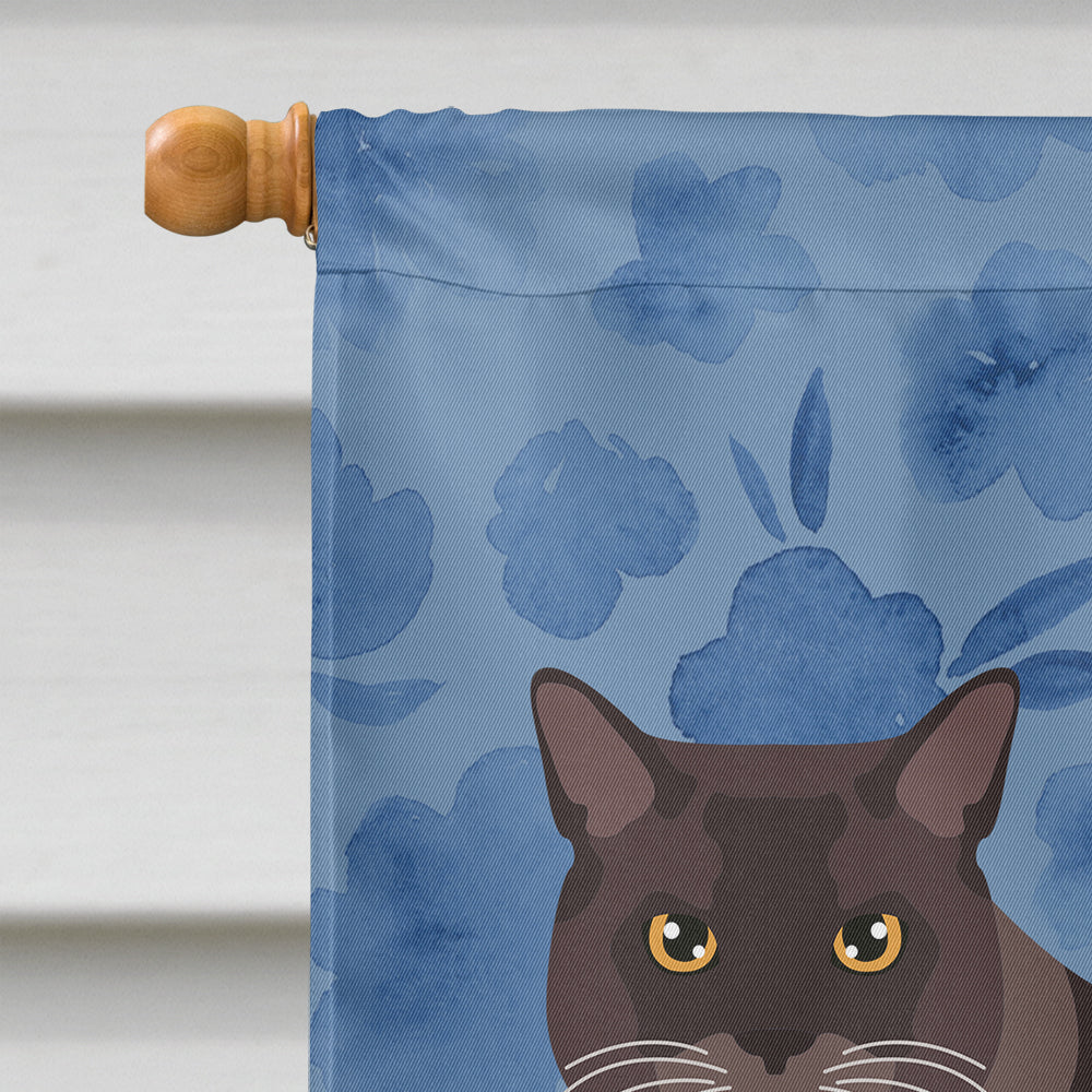 European Burmese Cat Welcome Flag Canvas House Size CK5033CHF  the-store.com.