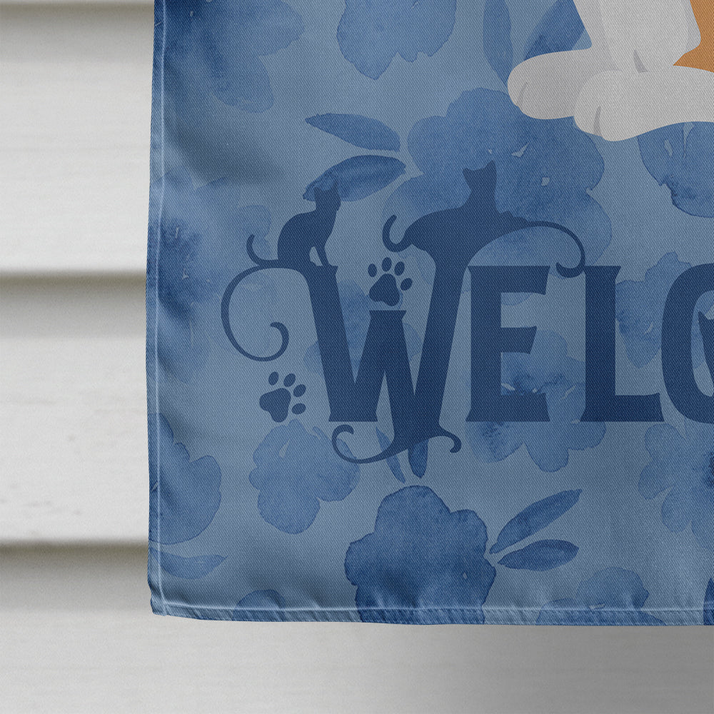 Japanese Bobtail Cat Welcome Flag Canvas House Size CK5037CHF  the-store.com.