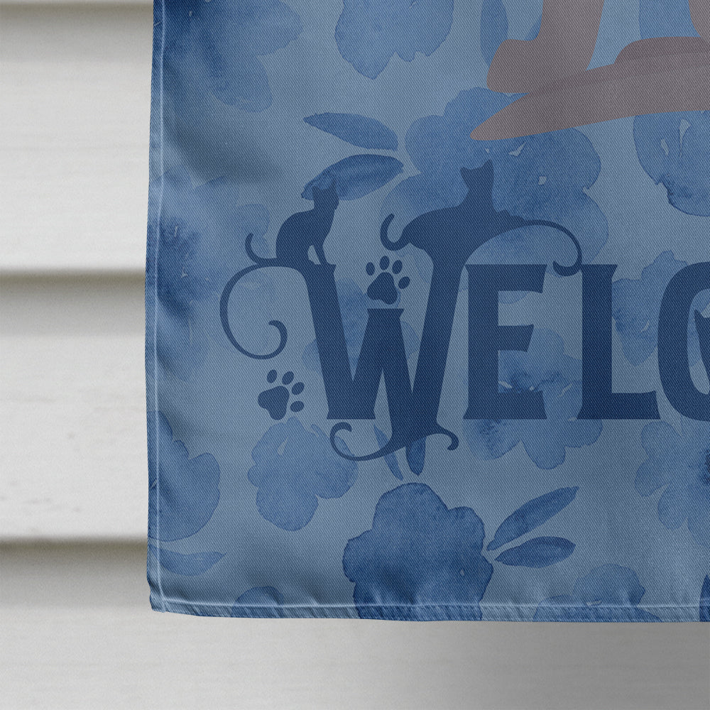 Korat Cat Welcome Flag Canvas House Size CK5039CHF