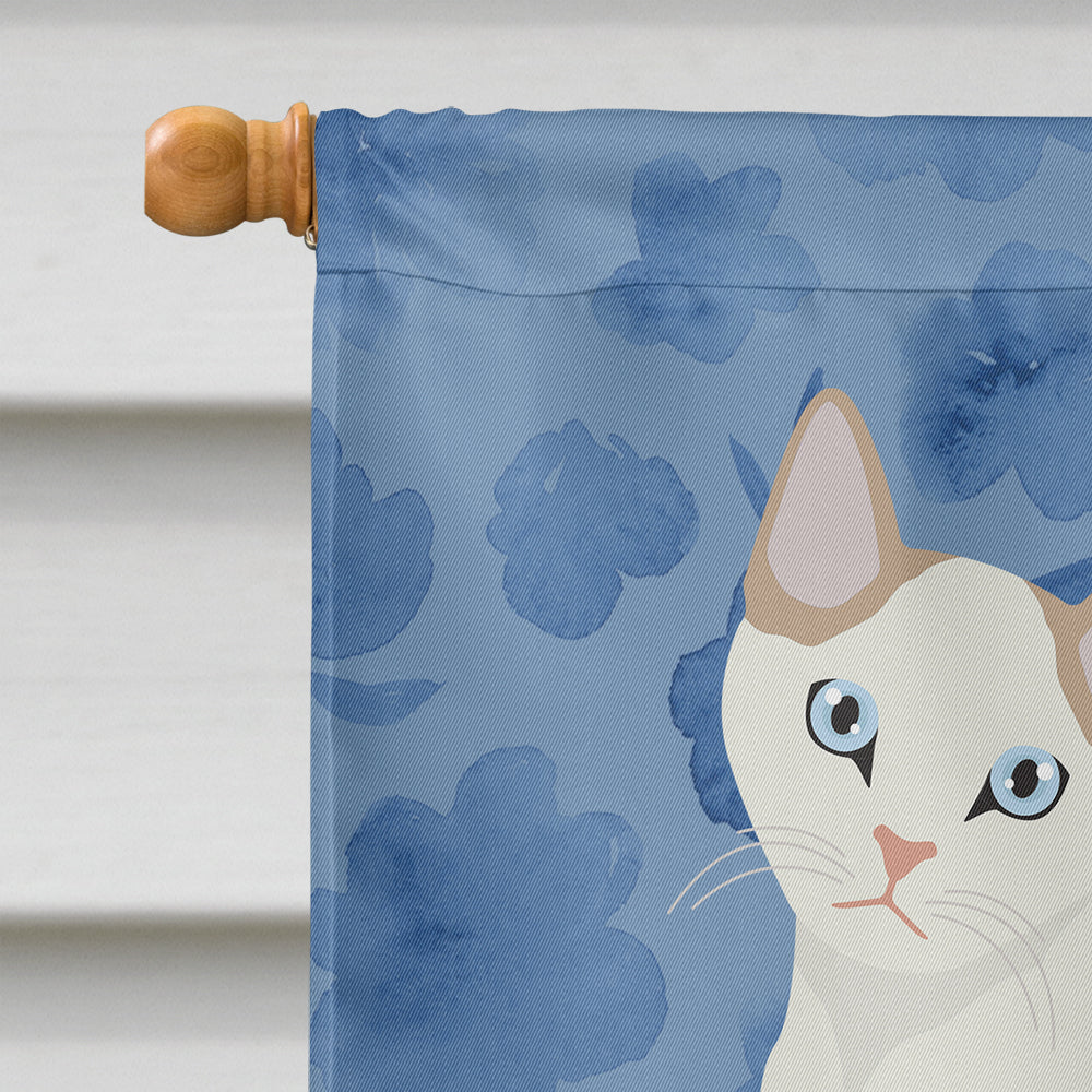 Korean Bobtail Cat Welcome Flag Canvas House Size CK5040CHF