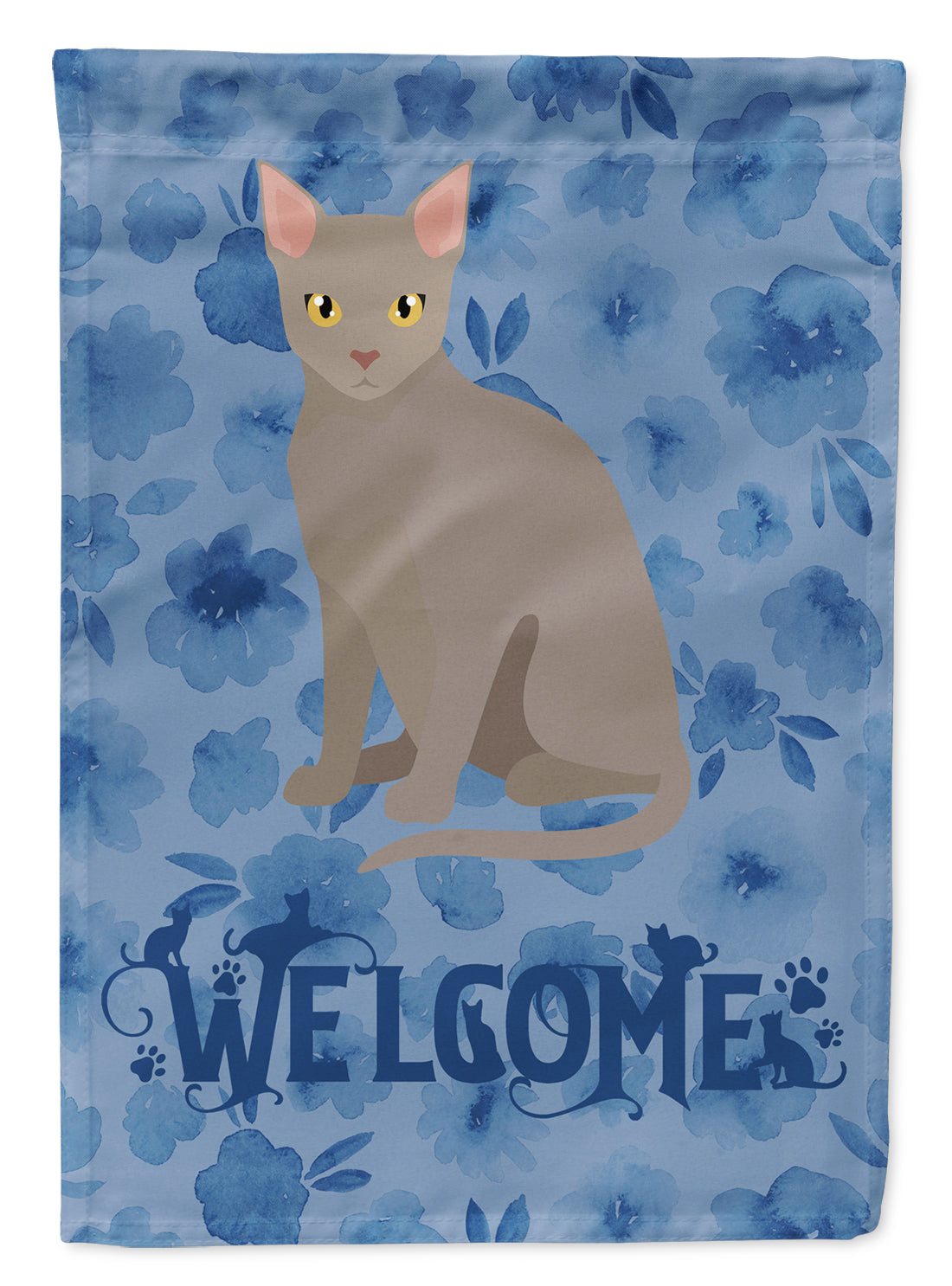Malayan Cat Welcome Flag Canvas House Size CK5041CHF