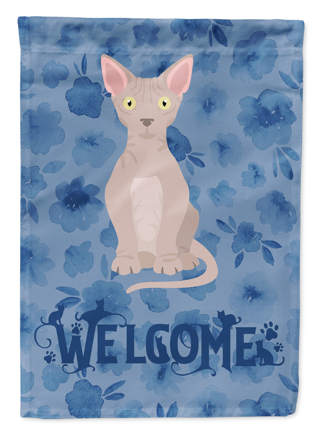 Minskin Cat Welcome Flag Canvas House Size CK5042CHF