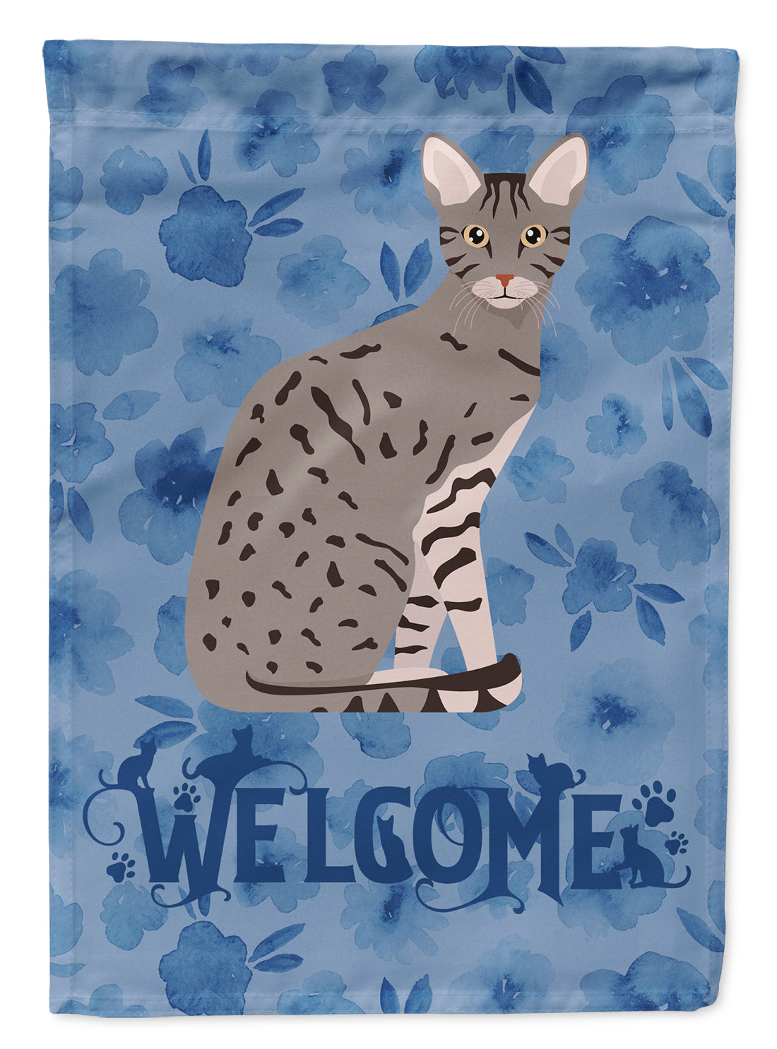 Ocicat Cat Welcome Flag Canvas House Size CK5045CHF