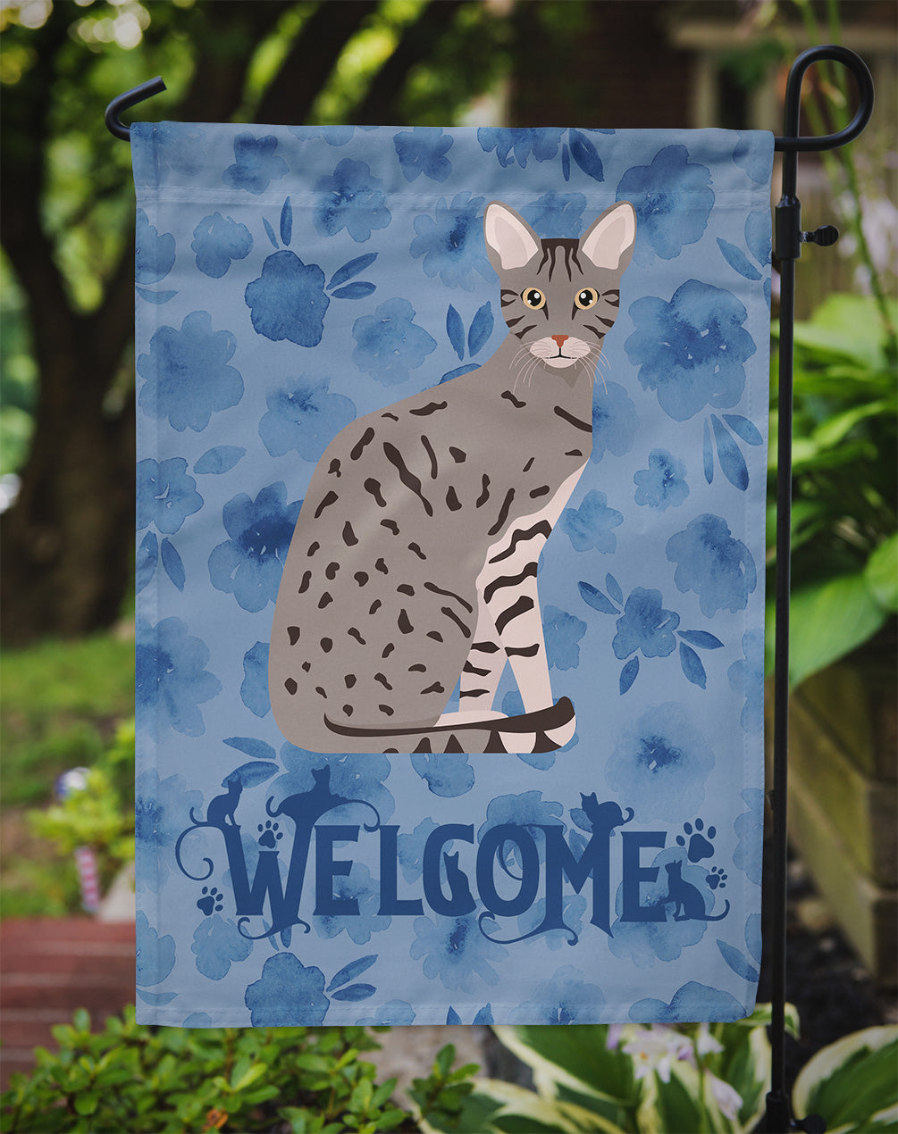 Ocicat Cat Welcome Flag Garden Size CK5045GF