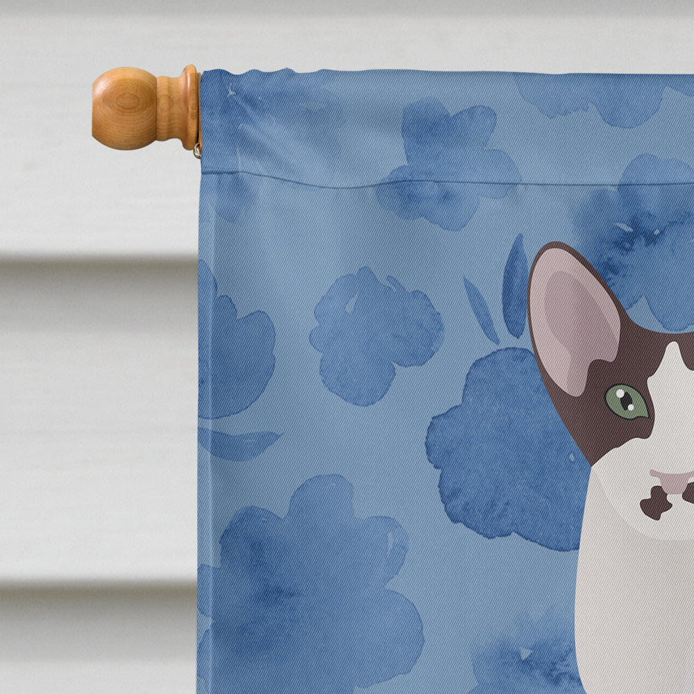 Oriental Bicolor Cat Welcome Flag Canvas House Size CK5048CHF