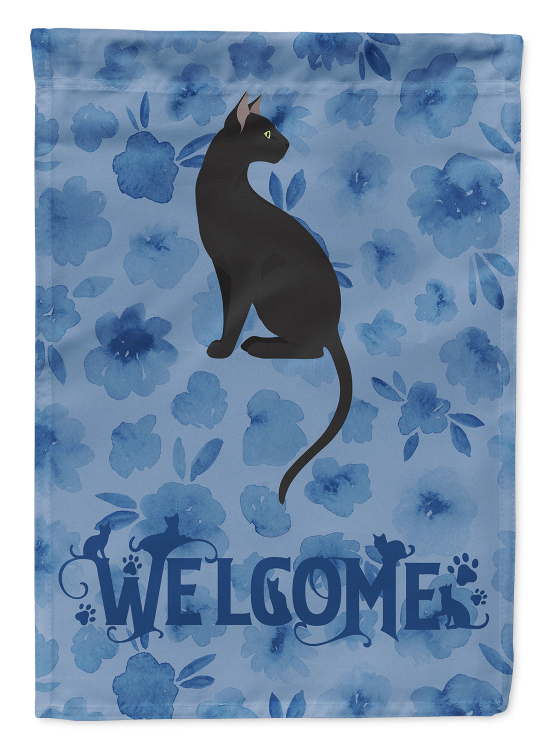 Pantherette Cat Welcome Flag Canvas House Size CK5050CHF  the-store.com.