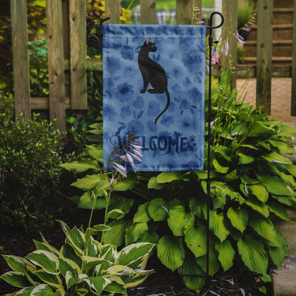 Caroline's Treasures Pantherette Cat Welcome Garden Flag - Outdoor Decorative Yard Flag CK5050GF
