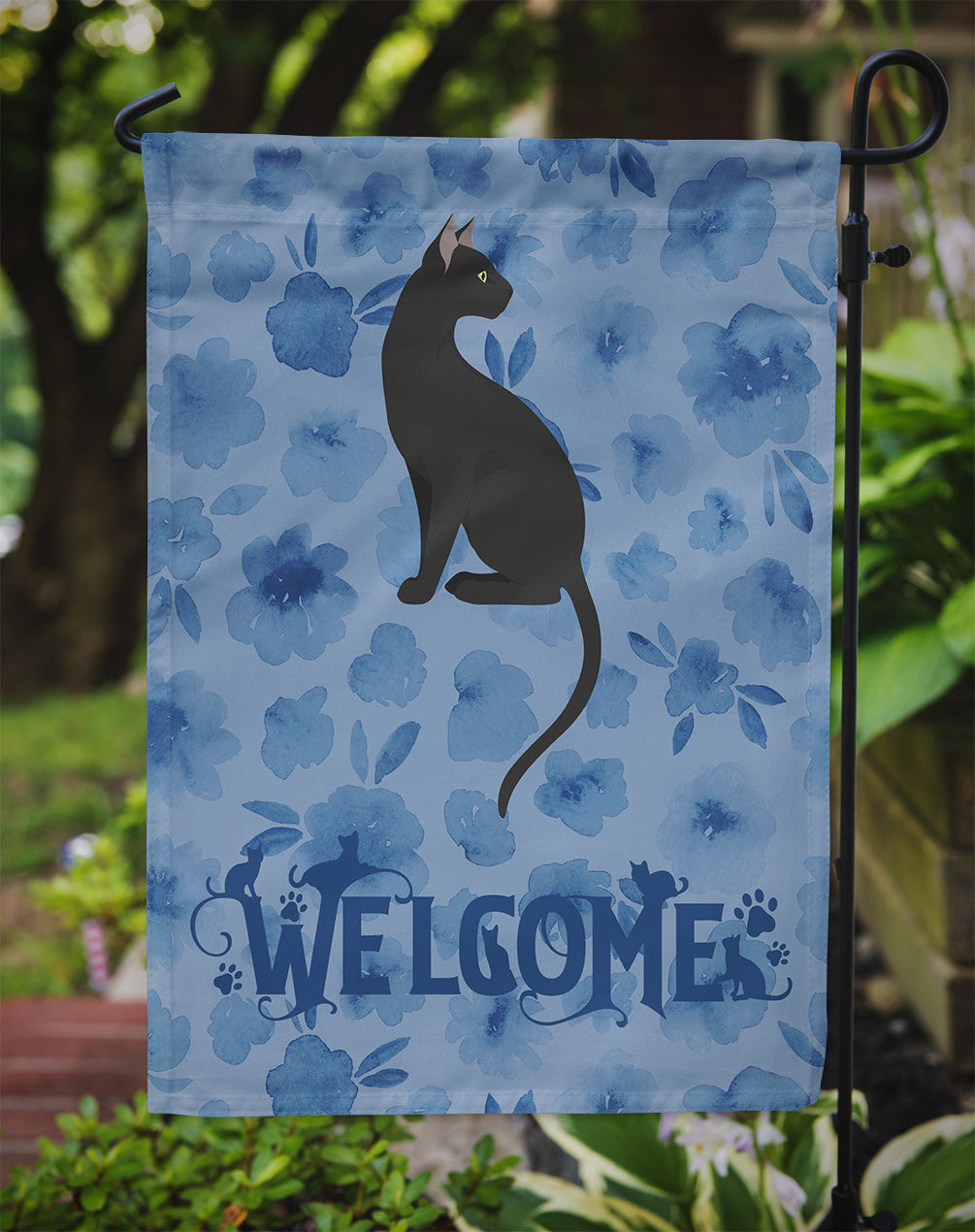 Pantherette Cat Welcome Flag Garden Size CK5050GF