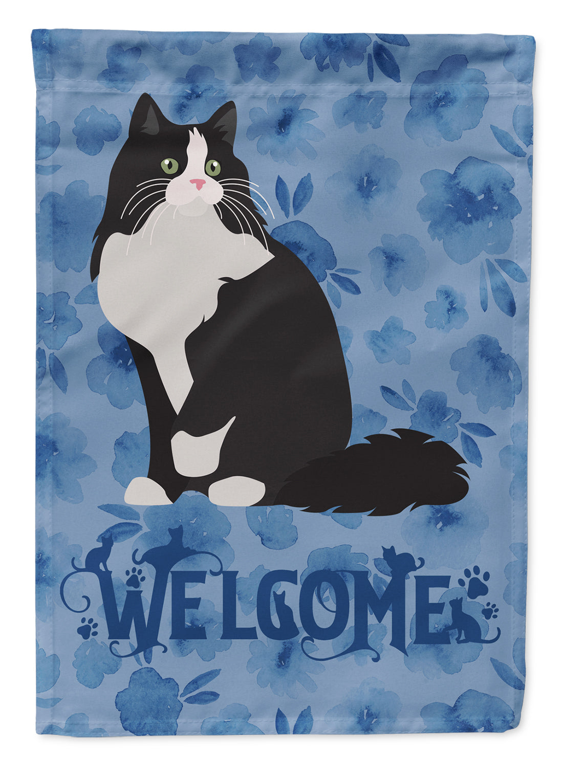 Ragamuffin Cat Welcome Flag Canvas House Size CK5053CHF